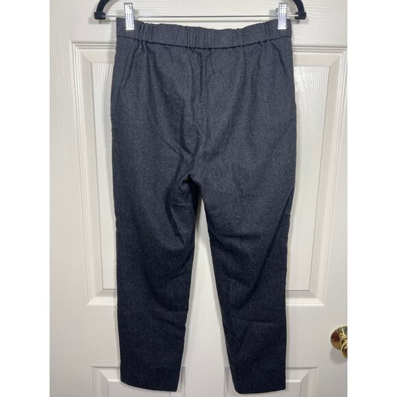 Babaton Cohen Pant Stretch Wool Cashmere Cropped Pleated Dress Pant in Dark Gray - Picture 3 of 8